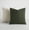 Olive / Natural Solid, variant on 2-Pack Cotton Slub Decor Throw Pillows in Solids by Comfort Canopy