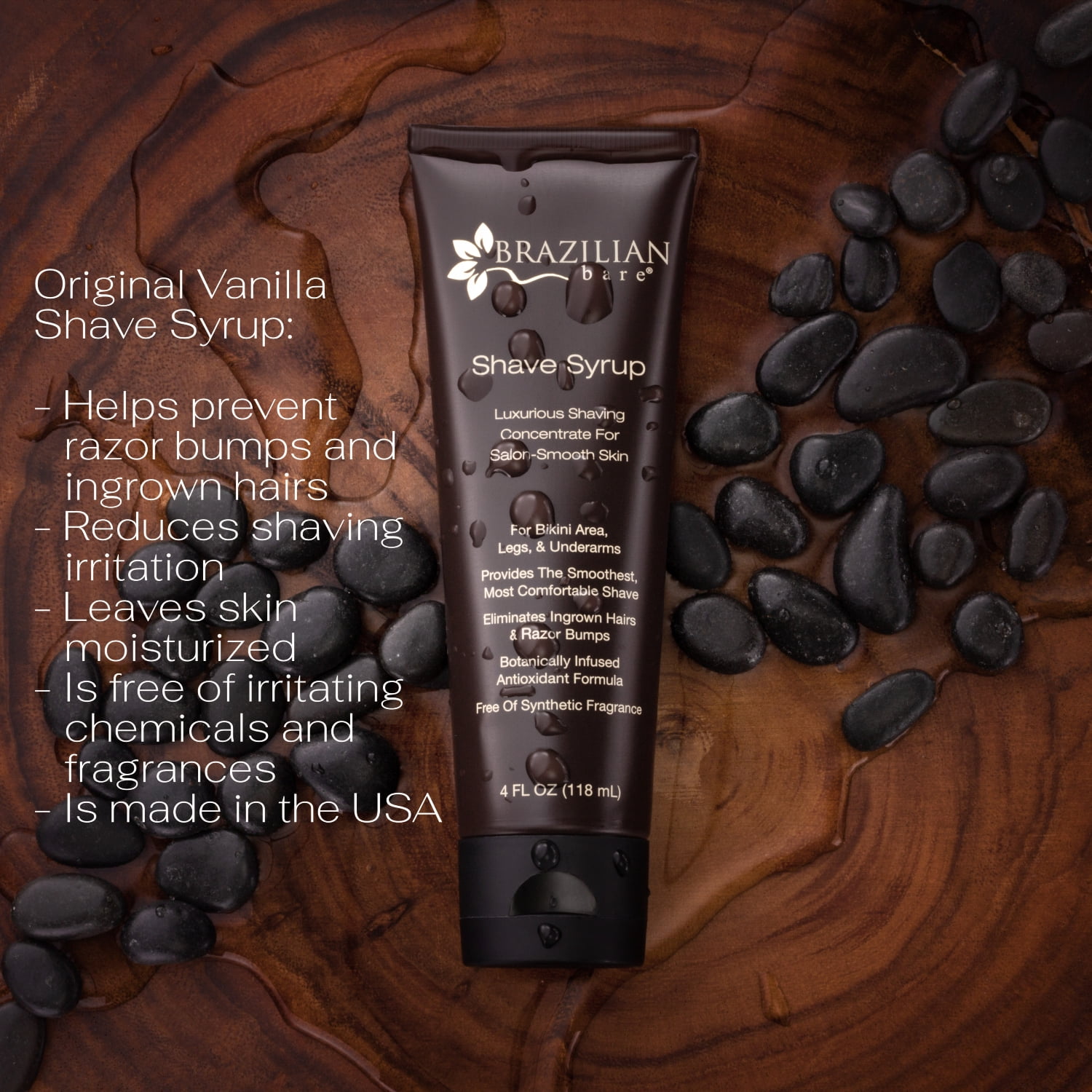 (12 pack) Brazilian Bare Original Vanilla Shave Syrup