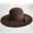 Coffee, variant on Women Wide Brim Fedora Floppy Hat, Ladies Foldable Wool Felt Bowler Hat