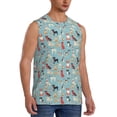 thumbnail image 2 of Bingfone Animal Dog Pattern Men's Tank Tops Workout Sleeveless Tee Shirts Running Beach Tanks for Men-Small, 2 of 8