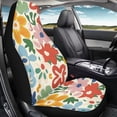 thumbnail image 4 of Uourmeti Colorful Flowers Car Seat Cover Wear Resistant Automobile Seat Protector Non Slip Anti Fade 1 Pieces Set Compatible with Truck SUVs, 4 of 6