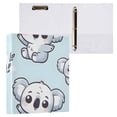 thumbnail image 3 of Cartoon Koala Cute Hardcover 3 Ring Binder 1.5 inch Round Rings with Interior Pockets Binders Organizer Office School 1 Pack, 3 of 9