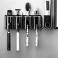 thumbnail image 4 of Wall Mount Toothbrush Holders Toothpaste Dispenser Large Capacity Tray Bathroom, 4 of 8