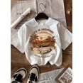 thumbnail image 1 of Car & Palm Tree Print T-shirt, Short Sleeve Crew Neck Casual Top For Summer & Spring, Women's Clothing, 1 of 8