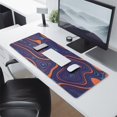 thumbnail image 2 of Blue Orange LinesLine Theme&nbsp;mouse Padswaterproofno Slip&nbsp;for Office Home Work GamingmousematRubber Base Mousepad with Stitched Edges 31.5x11.8inches, 2 of 7