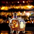 thumbnail image 5 of 11oz/320ML Pig Shape Bottles Ornaments, 3d Engraved Funny Animal Decanter Set, Art Statue Decanter Bottle, Novelty Glass Liquor Dispenser Statues, 5 of 6
