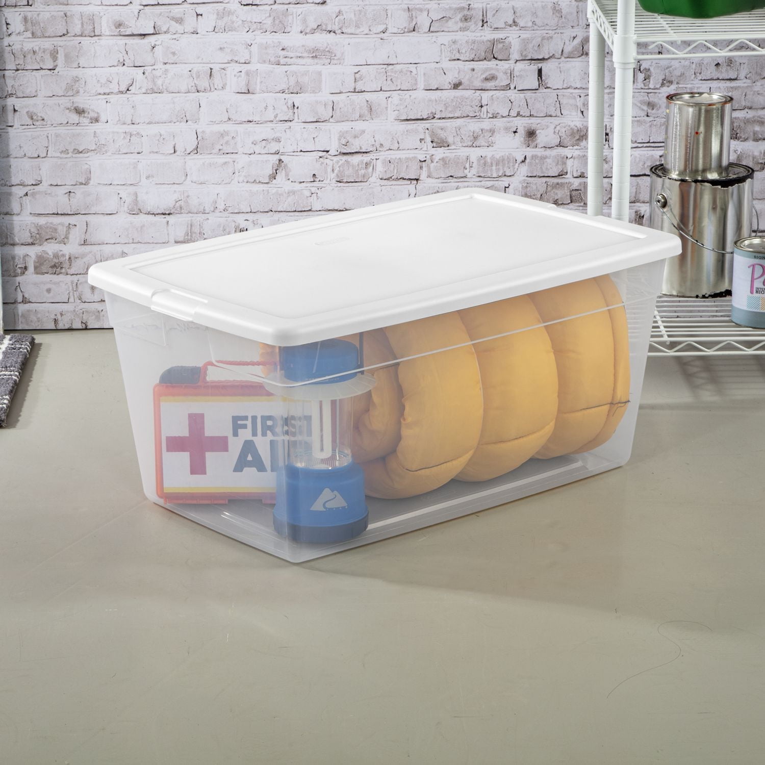 Sterilite 85 L Storage Box White - 4 PK