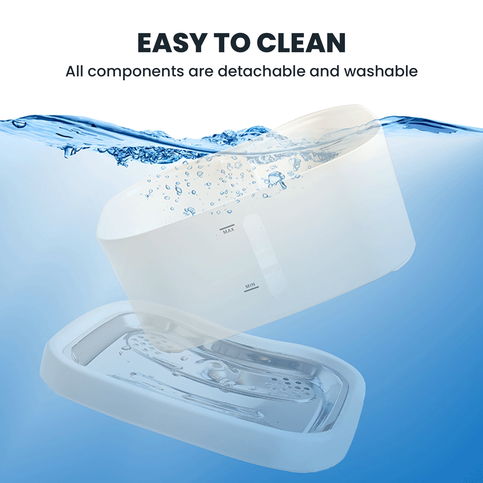 Cat Water Fountain,2.5L Auto Cat Fountains for Drinking,5G Wi-Fi APP Control Quiet Water Dispenser