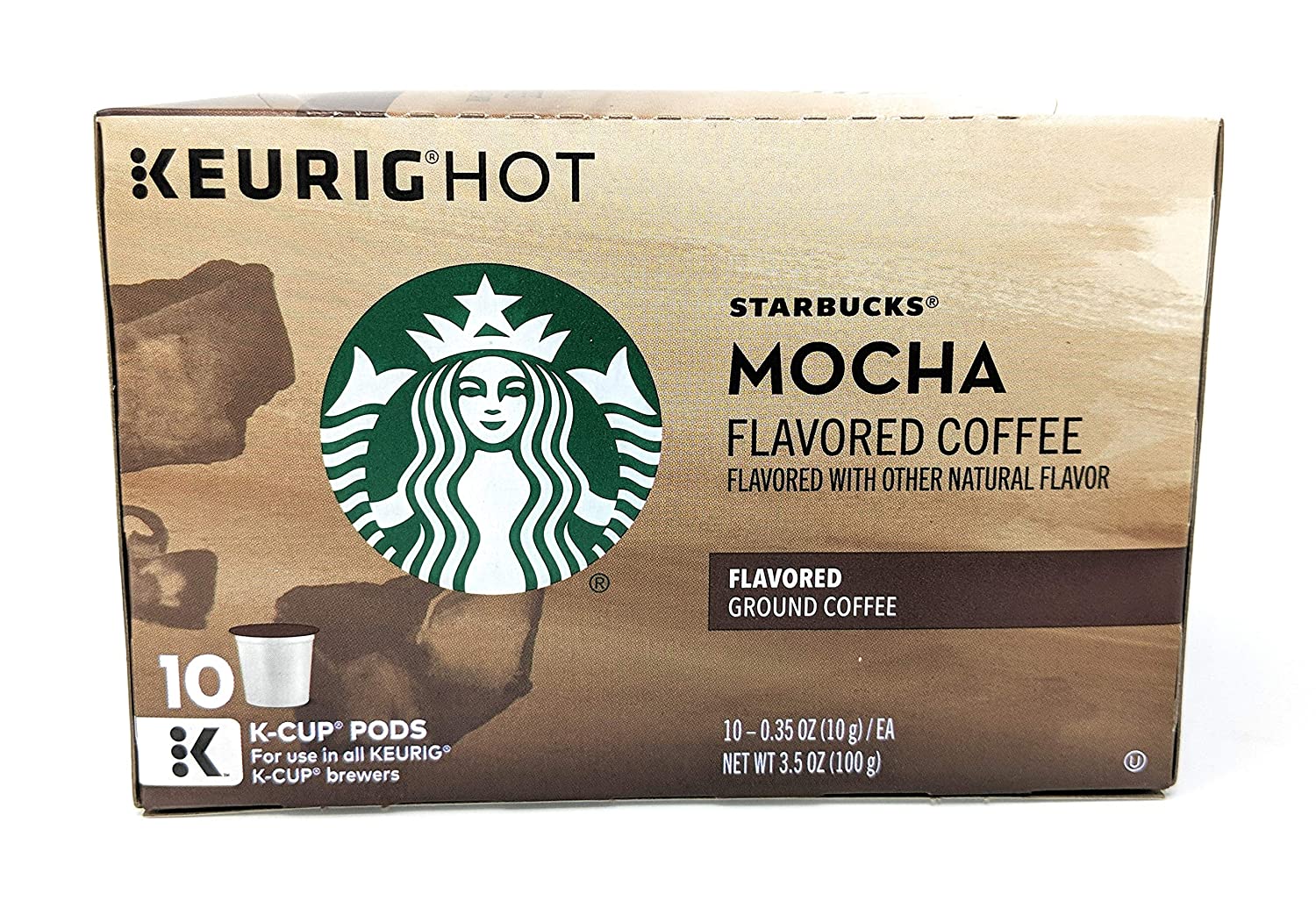 Starbucks Flavored Ground Coffee Mocha 10 KCups