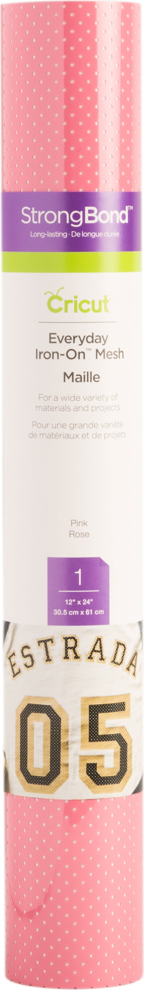 cricut everyday iron on mesh vinyl 12x24 roll pink