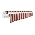 thumbnail image 3 of Awntech 18 Ft Maui Manual Heavy Duty Patio Retractable Awning (216in x 9.25in x 120in), Burgundy/Tan Stripe, 3 of 9