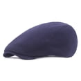 thumbnail image 7 of Men's Cotton Blend Flat Ivy Gatsby Newsboy Driving Hat Cap Navy, 7 of 7