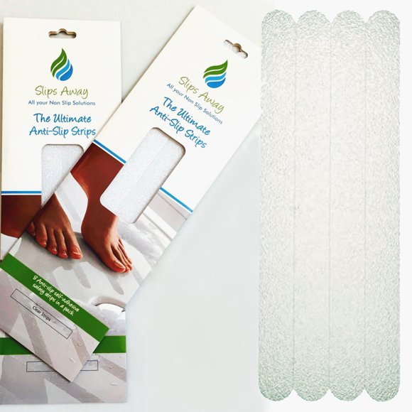 The Ultimate Anti-Slip Strips Strong Gripping Self Adhesive Textured Safety Used On Bathroom Bathtub Shower Floor- 2 Pack White