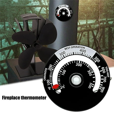 

GadgetVLot Magnetic Stove Thermometer Heat Powered for Wood Log Burning Stove Fireplace Burner Fireplace Fan Thermometer with Large Display