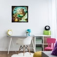 thumbnail image 2 of Stupell Industries Detailed Nouveau Mermaid Fantasy & Sci-Fi Painting Black Floater Framed Canvas Art Print Wall Art, 25 x 25, 2 of 9