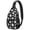 Black Halloween Ghosts-2, variant on Sling Backpack,Black Halloween Ghosts Bats and Stars Sling Bag with Water Bottle Holder,Waterproof Sling Bag for Men/Women with Headphone Jack for Hiking,Travel
