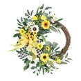 thumbnail image 3 of Spring Wreath with Bow 50cm Realistic Round Wedding Wreath Front Door Wreath for, 3 of 8