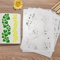 thumbnail image 2 of Outdoor Fall Decor 4 Pieces 10x 6.8 Inch Mixed Flower Bird Drawing Stencils Plastic Painting Templates Set For Arts Cart Making Journaling Scrapbooking Diary Wood, 2 of 5