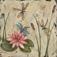 thumbnail image 2 of Reynolds, Jade 26x26 White Modern Wood Framed Museum Art Print Titled - Dancing Dragonflies II, 2 of 4