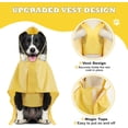thumbnail image 4 of Dog Raincoat, Adjustable Dog Raincoat for Large Medium Small Dogs, Waterproof Dog Jacket with Clear Hood & Reflective Strips, Dog Rain Coat Poncho with Magic Tape, Yellow, M, 4 of 9