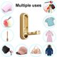 thumbnail image 3 of Ganchos de pared dorados, ganchos de pared resistentes para colgar abrigos, toallas, mochilas y bolsos. Ganchos para toallas de oro cepillado en el baño., 3 of 5