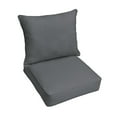 thumbnail image 2 of Sorra Home  Morgantown Charcoal Grey Indoor/ Outdoor Corded Chair Cushion And Pillow Set, 2 of 5