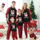 thumbnail image 3 of Pijamas familiares navideños a juego, conjuntos de pijamas de manga larga negros para mascotas, Navidad en julio, 3 of 4