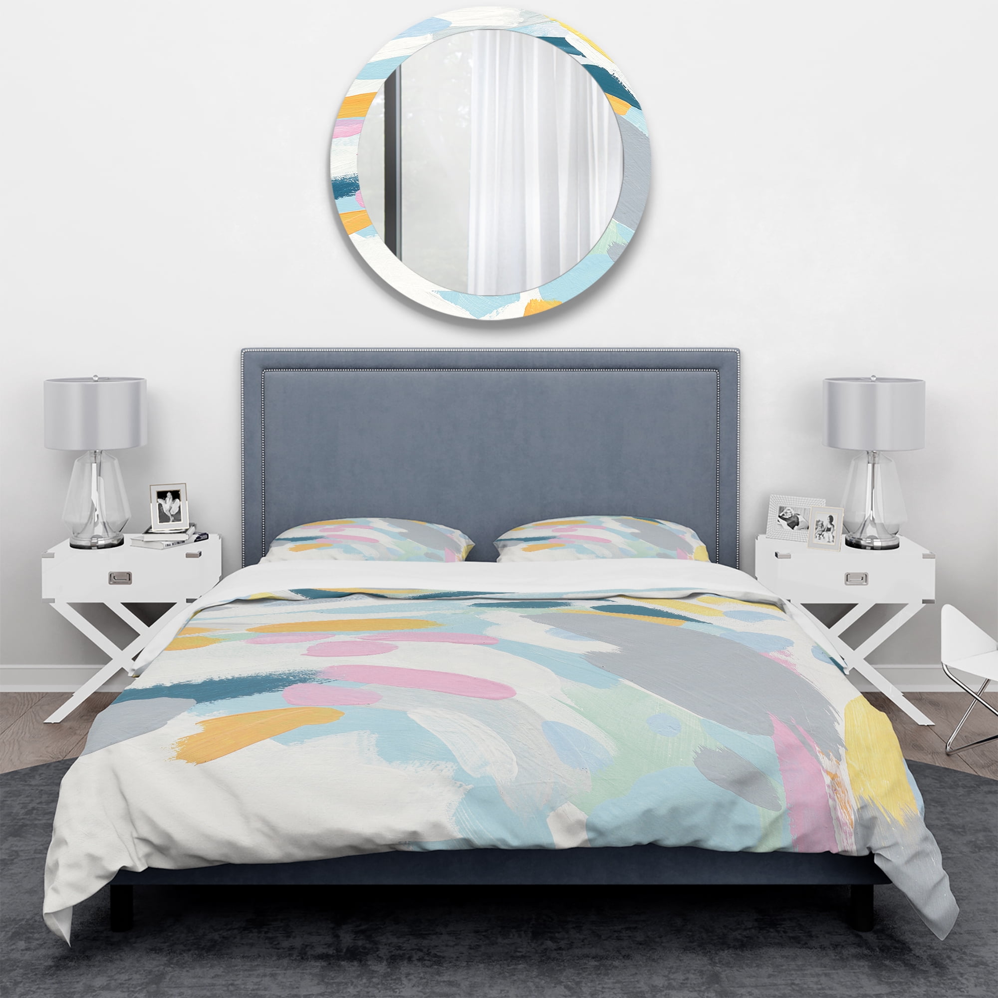 Designart 'Geometric Vortex II' Geometric Duvet Cover Set