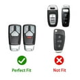 thumbnail image 2 of Zinc Alloy Gradient Glass Back Cover Key Fob Case Holder Protector Shell Accessories with Keychain Compatible for Audi Q5 Q7 A4 A5 RS5 SQ5 S4 S5 TT TTS, 2 of 9