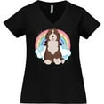 thumbnail image 3 of Inktastic Bernedoodle Dog Women's Plus Size V-Neck T-Shirt, 3 of 5