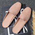 thumbnail image 6 of NOKIO Women’s Mules Closed Pointed Toe Backless Loafer Shoes Chic Women'S Faux Suede Flats Women's Spring And Autumn New Casual Comfortable Solid Color Flat Half Slippers Women'S Flat Mules, 6 of 6