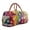 05 Multicolour, variant on Vintage Floral Hippie Journey Quilted Duffel Bag, Retro Boho Overnight Luggage Detachable Strap Unisex Everyday Travel Tote