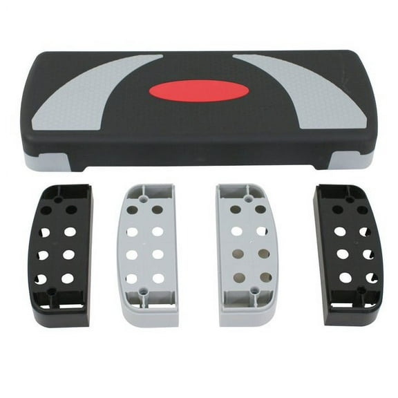 30'' Adjustable Workout Aerobic Step Platform W/4 Risers 4’’- 6’’- 8’’