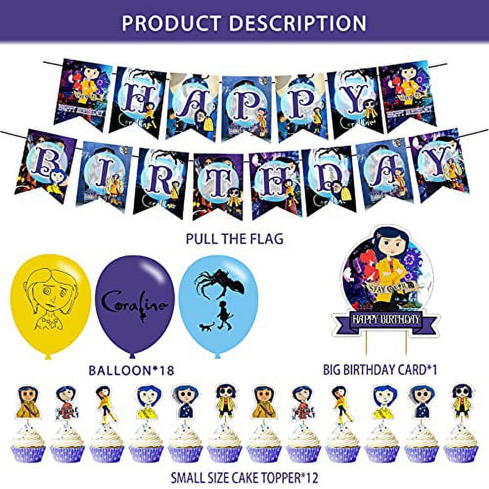  Coraline Birthday Party Supplies, Coraline Party
