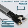 thumbnail image 2 of Cord Hider Wall for One Cord in Cord Covers for Wires on Wall Easy Install Cable Cover Wall Cable Raceway Hide Cords Cable Hider Cord Management Wall x Lin W.in H.in, 2 of 6