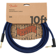 Fender® Festival 10' Angled Festival Instrument Cable, Pure Hemp, Blue Dream