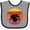 Heather and Black, variant on Inktastic Drummer Musician Retro Vintage Girls Baby Bib