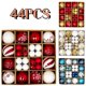 thumbnail image 2 of Bolas de árbol de Navidad, 44 piezas, 6 cm, bolas de Navidad grandes, bolas multicolores, adornos para árbol de Navidad, juego para fiesta en casa, 2 of 5