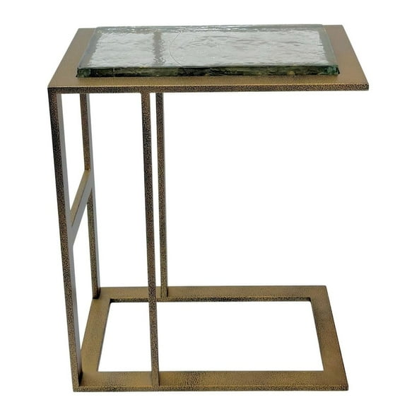 Carolina Chair & Table Castella C-End Table - Antique Brass