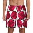 thumbnail image 3 of Uemuo Tulips Flowers Pattern Mens Swim Trunks Quick Dry Board Shorts with Mesh Lining, Stretch Beach Shorts Quick Dry No-Chafing Board Shorts-Large, 3 of 9