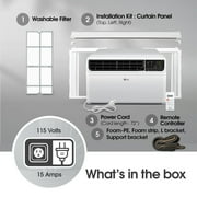 LG 8,500 BTU High Efficiency Dual Inverter Window Air Conditioner with Wi-Fi and LCD Remote, 115V, LW8024IVSM