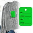 thumbnail image 2 of 100 Pcs Unstrung Price Tags, Pre-Punched Hole Paper Price Tags Durable for Hanging, Store Shelf & Display Fixtures, 3.5x5cm, Green, 2 of 9