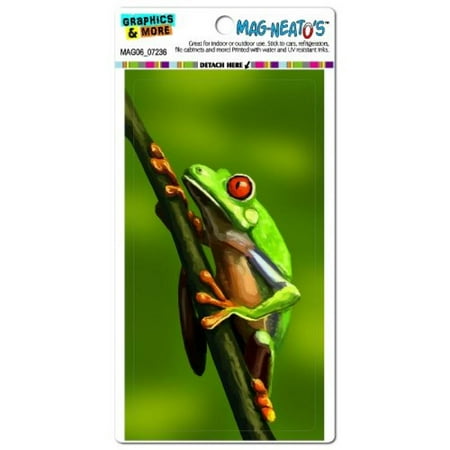- Graphics and More Green Red Eyed Tree Frog Rainforest Mag-Neato's Automotive Car Refrigerator Locker Vinyl Magnet