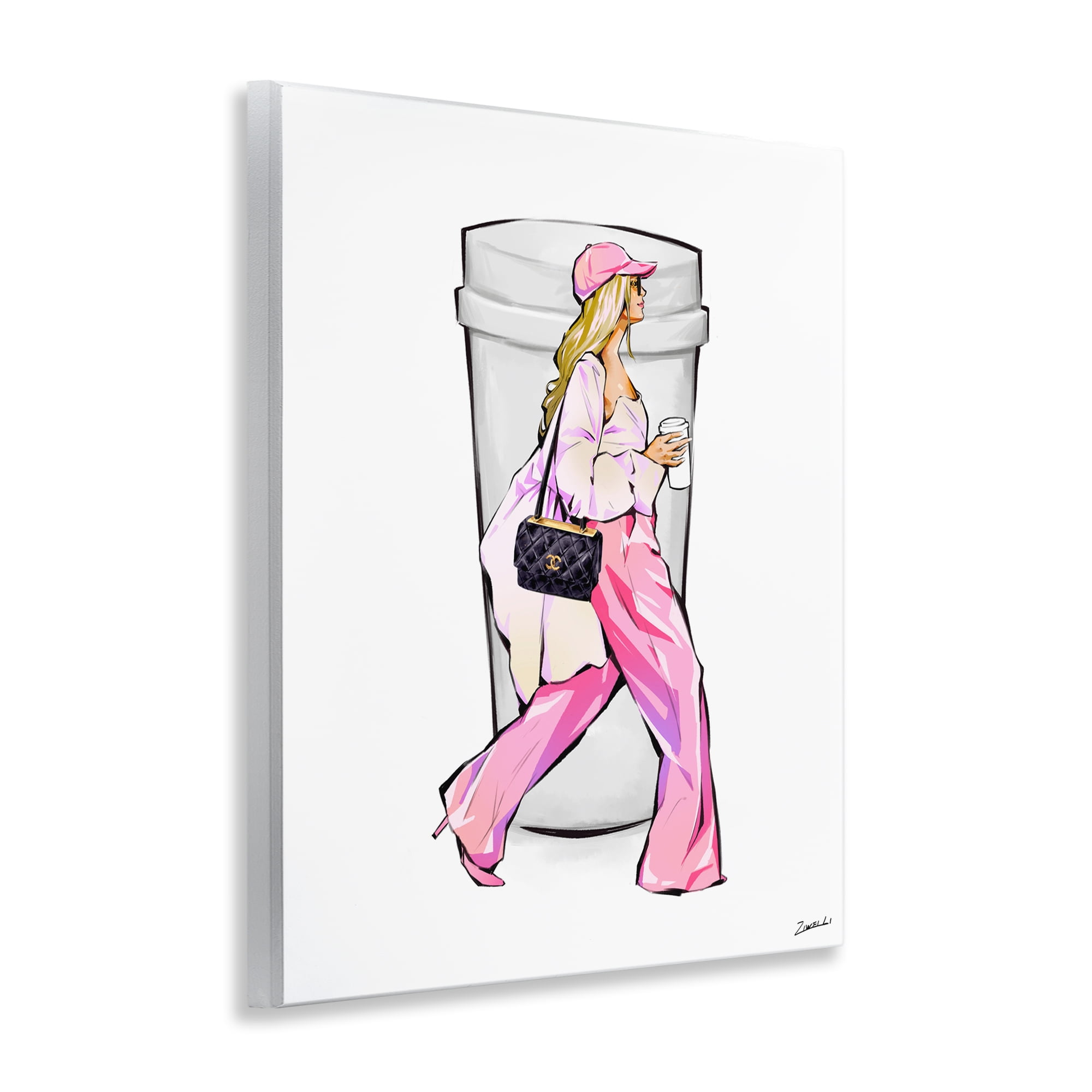 Stupell Industries Morning Coffee Fashionista Food & Beverage Painting Unframed Art Print Wall Art, 11 x 14