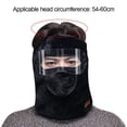 thumbnail image 2 of Headcover Cold-proof Winter Outdoor Cycling Hiking Thickened Warm Neck Warmer Full Face Caps Thermal Fleece Hat KHAKI, 2 of 8