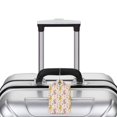 thumbnail image 3 of Rocae Yellow Pueple Rabbit for Leather Luggage Baggage Tags ID Label Privacy Cover ID Label with Stainless Steel Loop and Address Card, 3 of 5