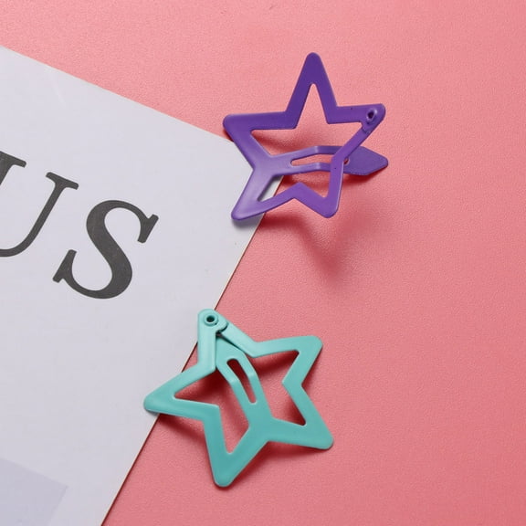 Raindrops 12 Pieces Star Shaped Metal Hair Clips Decorative Hair Accessories for Girls Party
