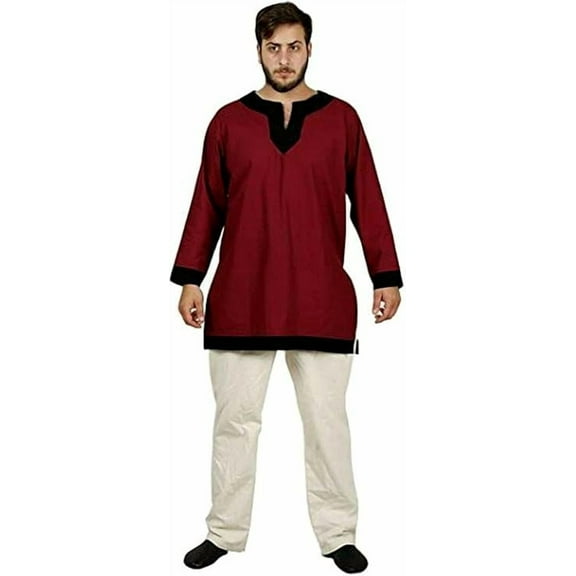 Cotton tunic dress for men historical wear