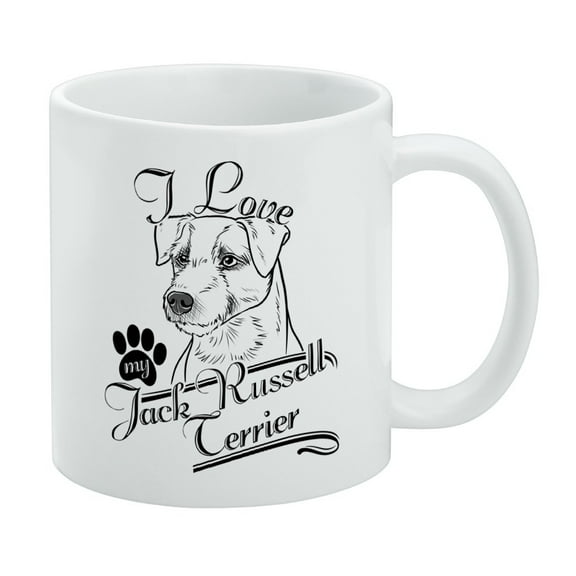 I Love My Jack Russell Terrier White Mug