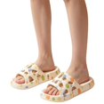 thumbnail image 4 of Willtoo Women Slides Sandals Hollow Hole Printed Non-Slip House Slippers Casual Platform Beach Sandals Bathroom Slides Shower Shoes, 4 of 4